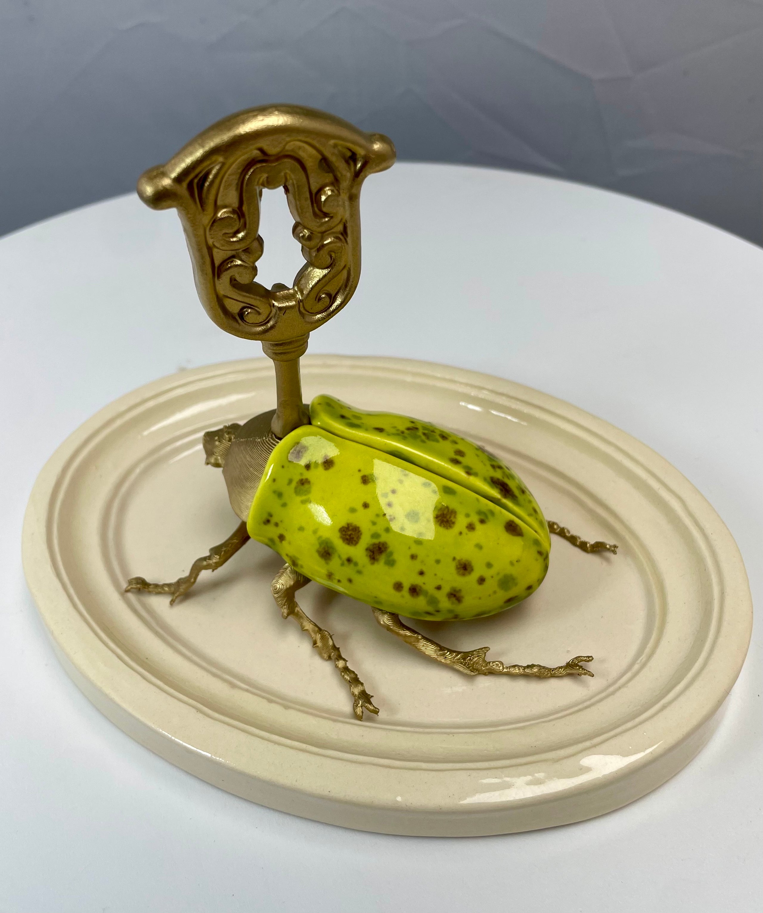 Chromatic Beetle Gilded Pistachio Steampunk