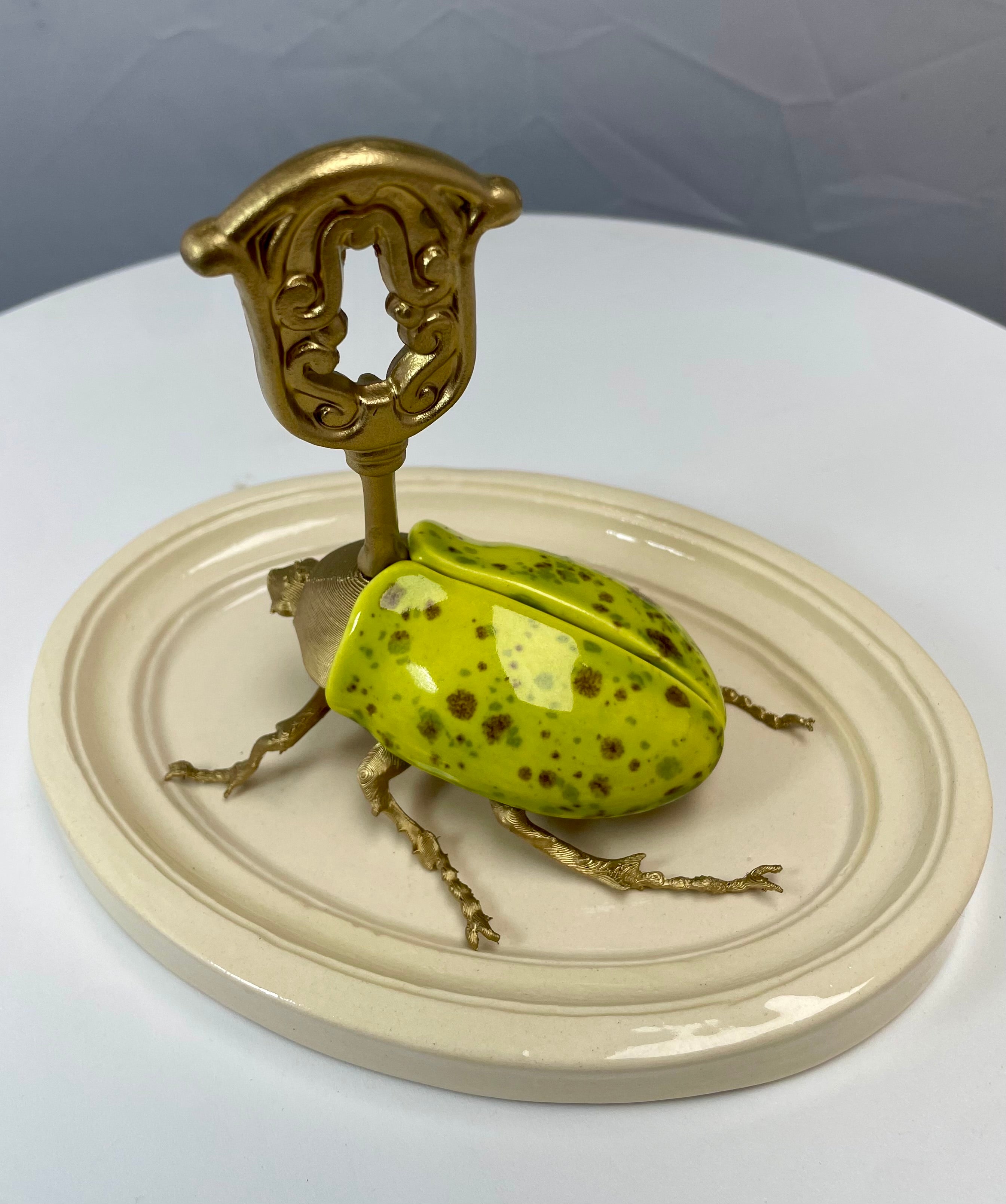 Chromatic Beetle Gilded Pistachio Steampunk