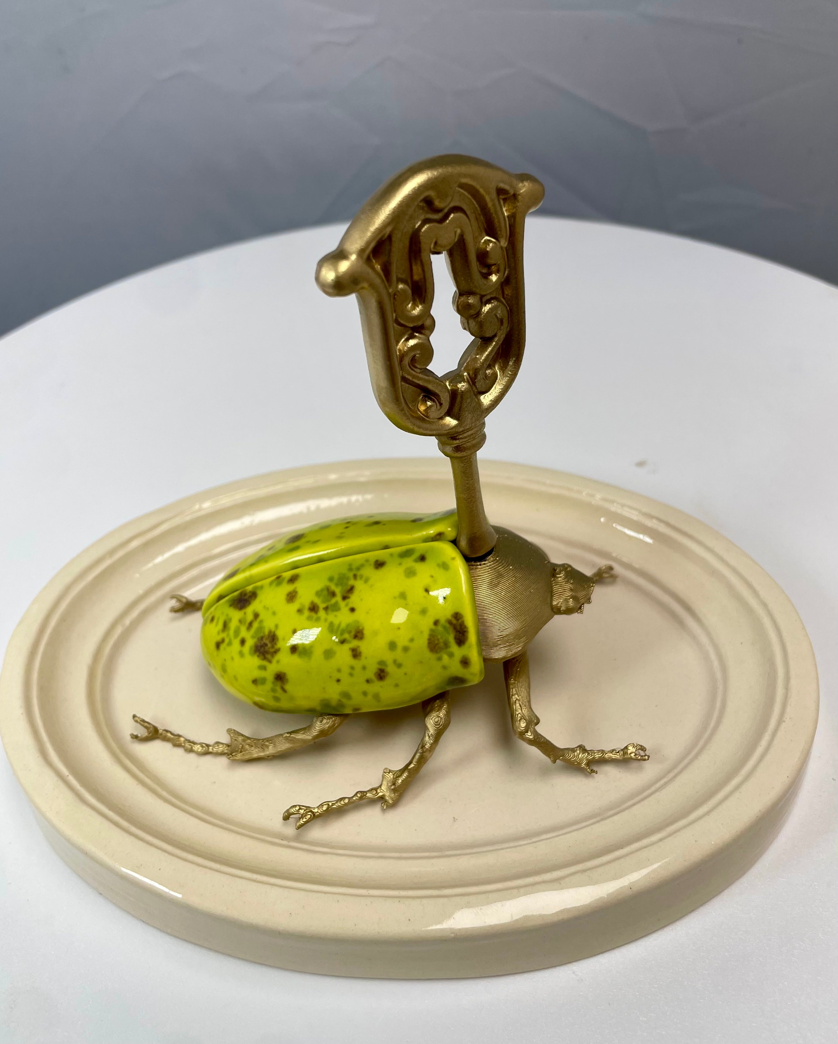 Chromatic Beetle Gilded Pistachio Steampunk