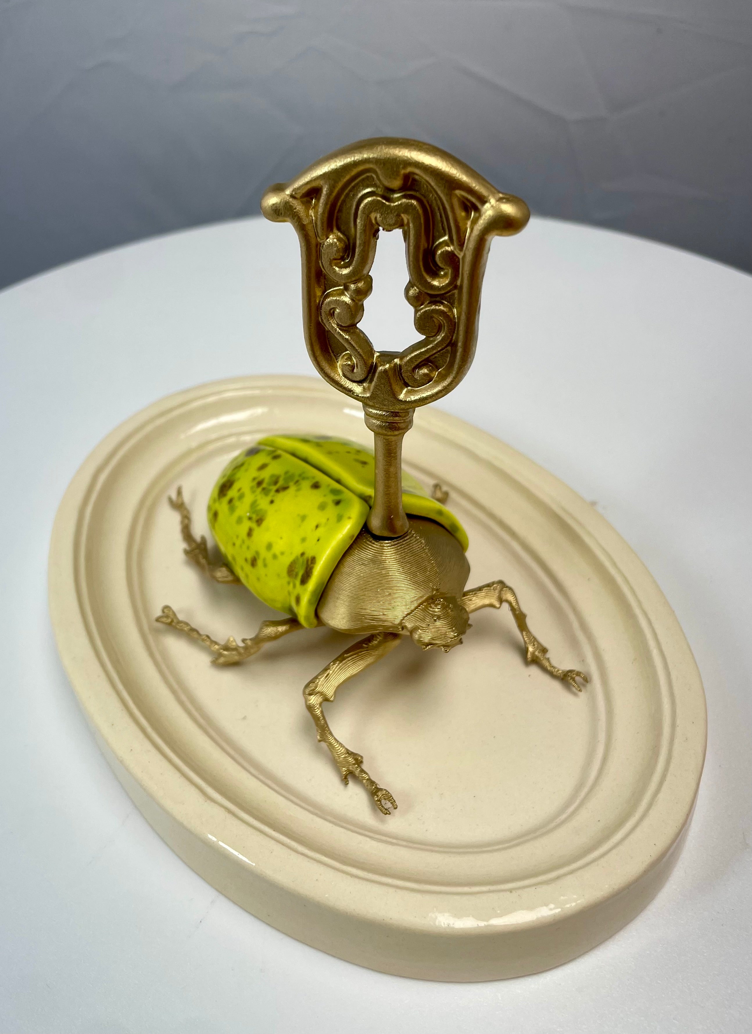 Chromatic Beetle Gilded Pistachio Steampunk