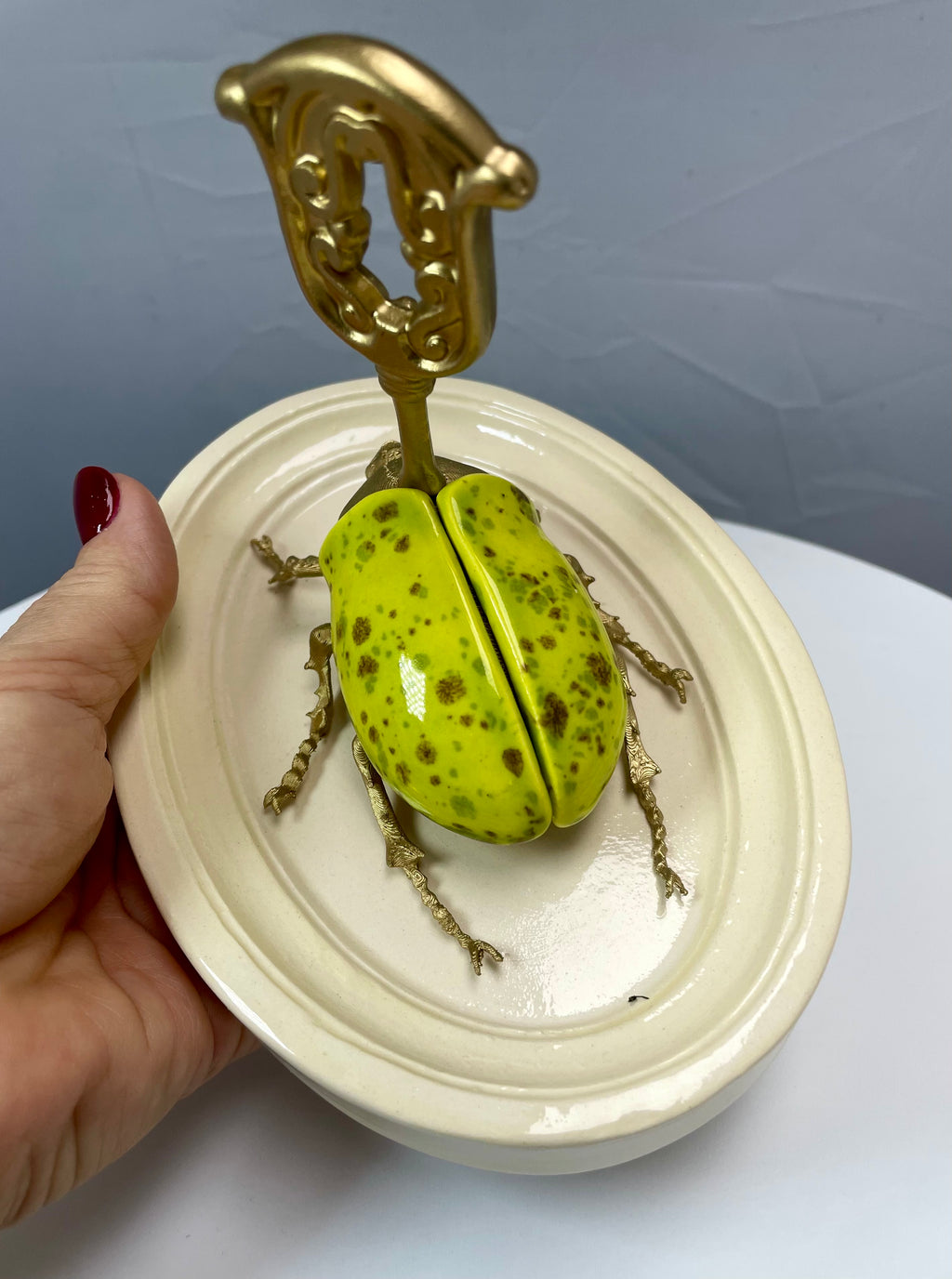 Chromatic Beetle Gilded Pistachio Steampunk
