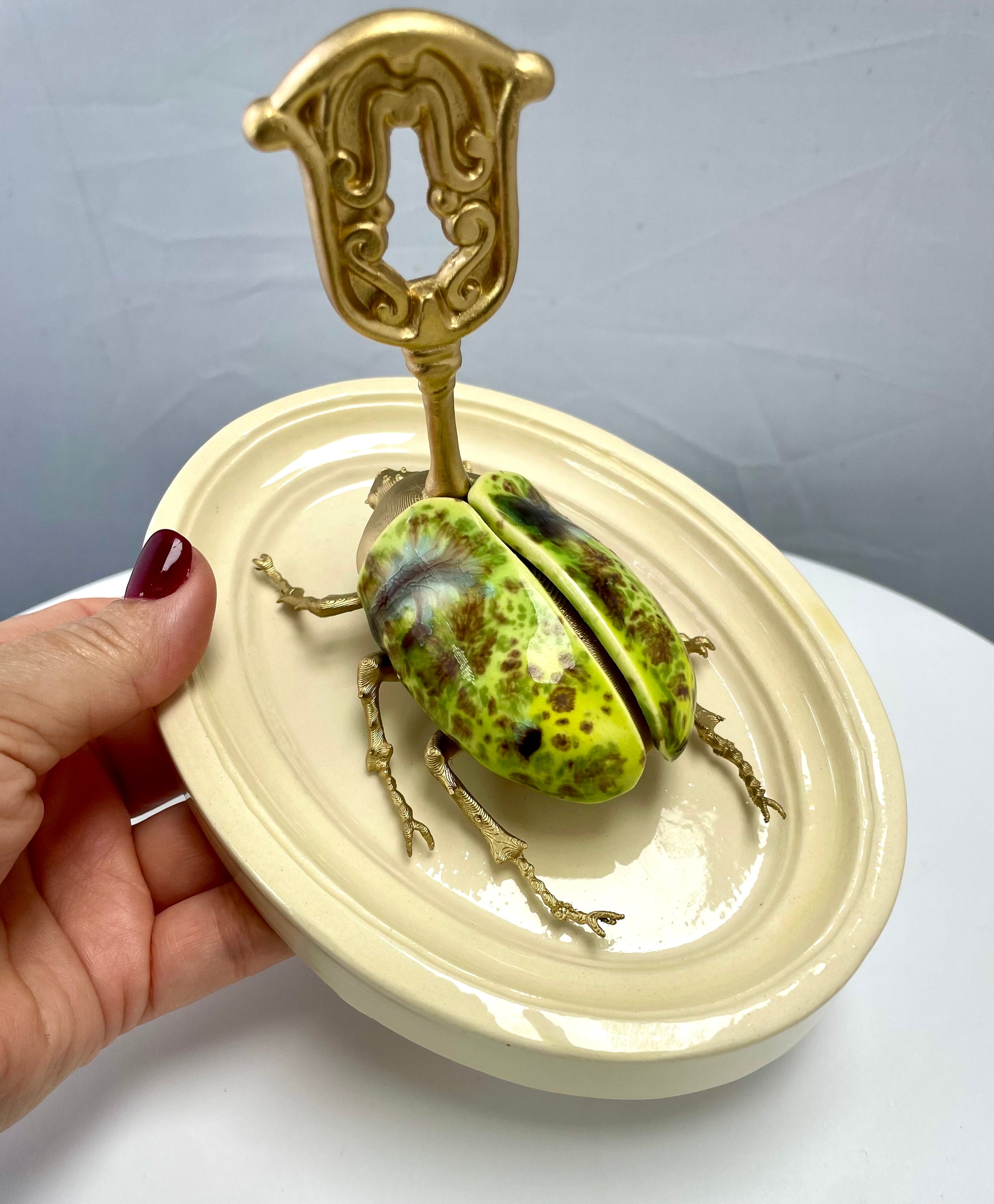 Chromatic Beetle Meadow Gilded Steampunk