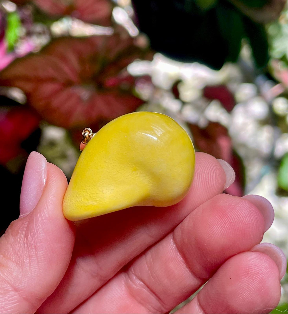 Unique Handmade Ceramic Colorful Polymita White Heart Pendant Jewelry.