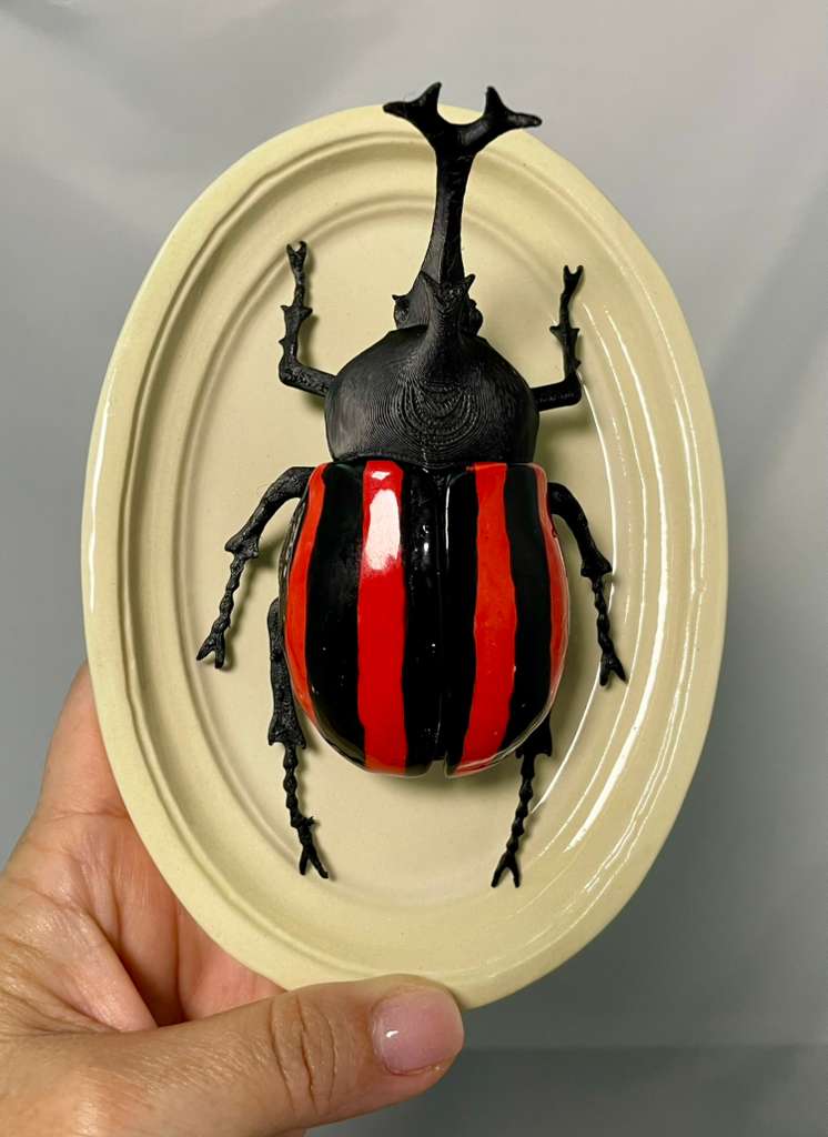 Chromatic Beetle Red Neon Harlequin