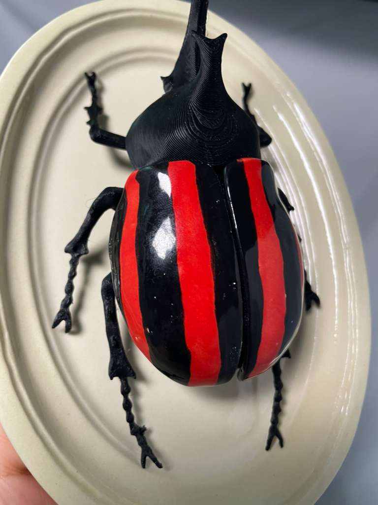 Chromatic Beetle Red Neon Harlequin