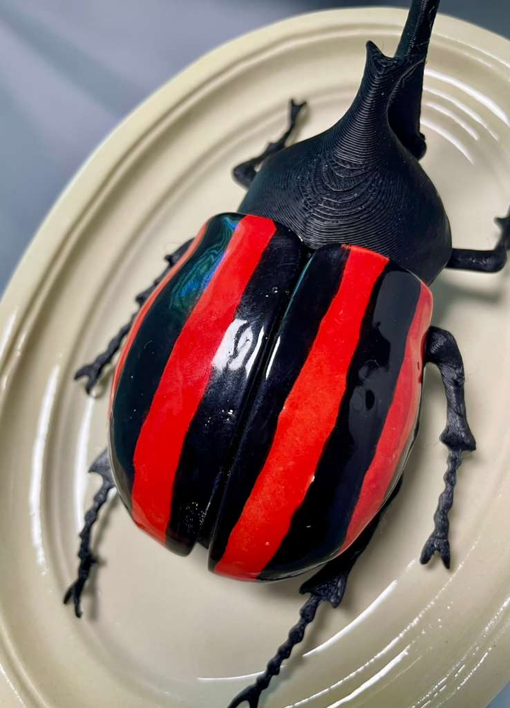 Chromatic Beetle Red Neon Harlequin