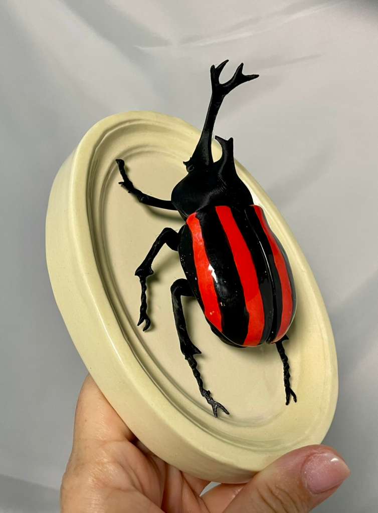 Chromatic Beetle Red Neon Harlequin