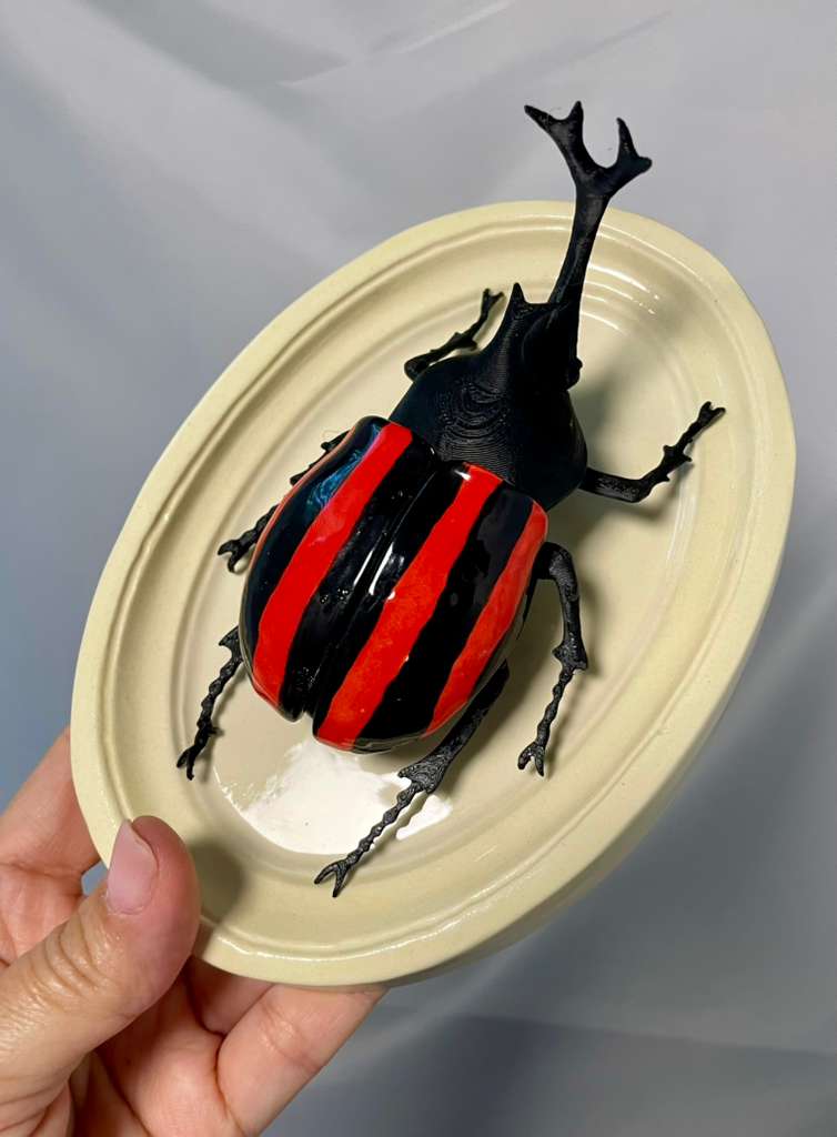 Chromatic Beetle Red Neon Harlequin
