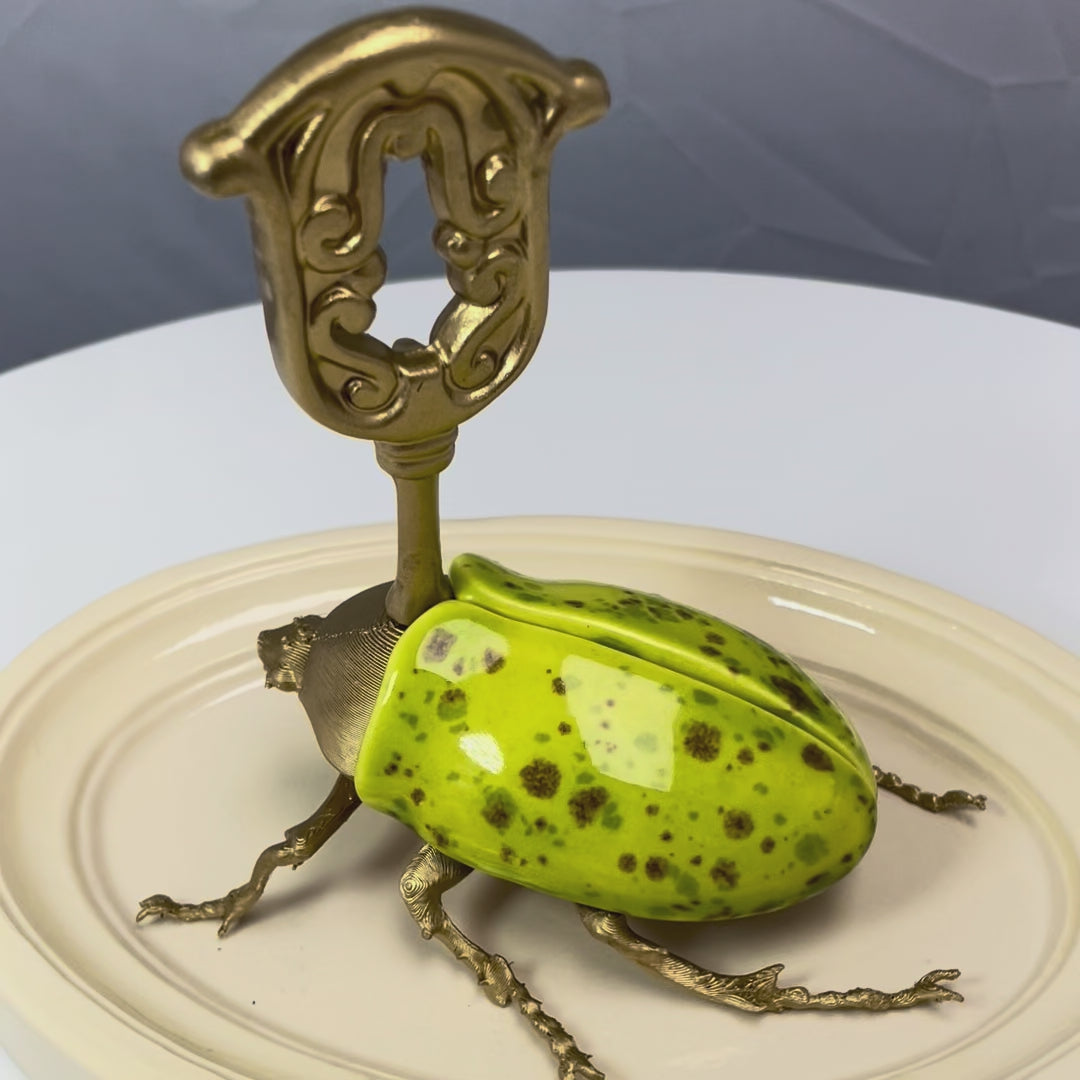 Chromatic Beetle Gilded Pistachio Steampunk
